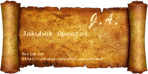 Jakubek Apostol névjegykártya